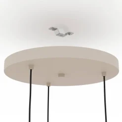 Romazzina hængelampe, Ø 46 cm, sandfarvet, 3 lyskilder, stål