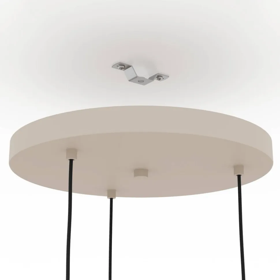 Romazzina hængelampe, Ø 46 cm, sandfarvet, 3 lyskilder, stål