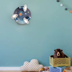 Rondell Space Mission loftslampe, blå