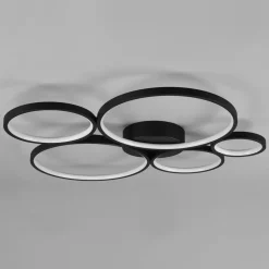 Rondo LED-loftlampe, mat sort