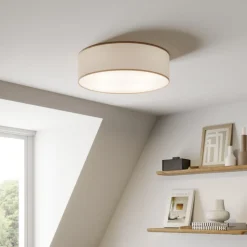 Rondo loftlampe, beige, metal, Ø 45 cm, E27