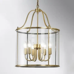 Rund lanterneform - hængelampen Rieka, 43 cm