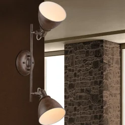 Rustbrun loftspot Giorgio, 2 lyskilder