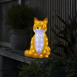 Ræv LED-lysfigur, 5 stk som kæde