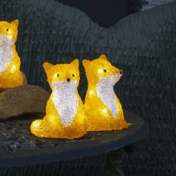 Ræv LED-lysfigur, 5 stk som kæde