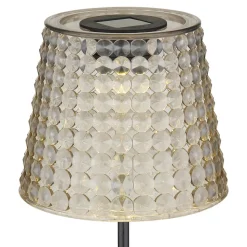 36635-2S solcelle-lampe med jordspyd, 2, sort/røg