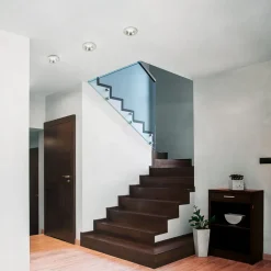 Saliceto LED-spot rund, stiv 2.700 K nikkel