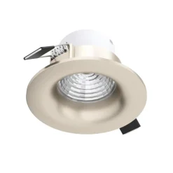 Saliceto LED-spot rund, stiv 2.700 K nikkel