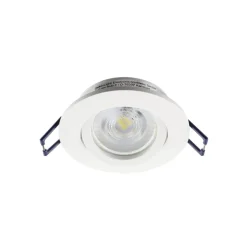 Samsola forsænket loftlampe, hvid, Ø 8 cm, metal