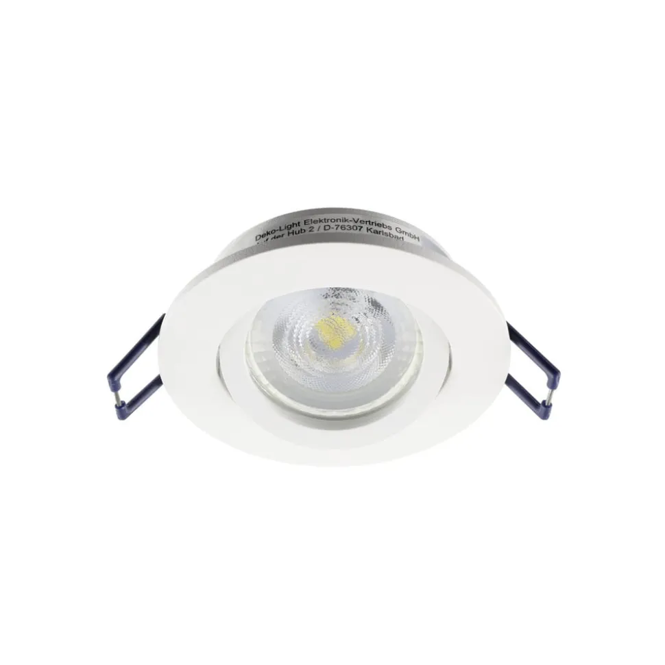 Samsola forsænket loftlampe, hvid, Ø 8 cm, metal