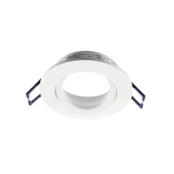 Samsola forsænket loftlampe, hvid, Ø 8 cm, metal