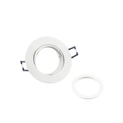 Samsola forsænket loftlampe, hvid, Ø 8 cm, metal