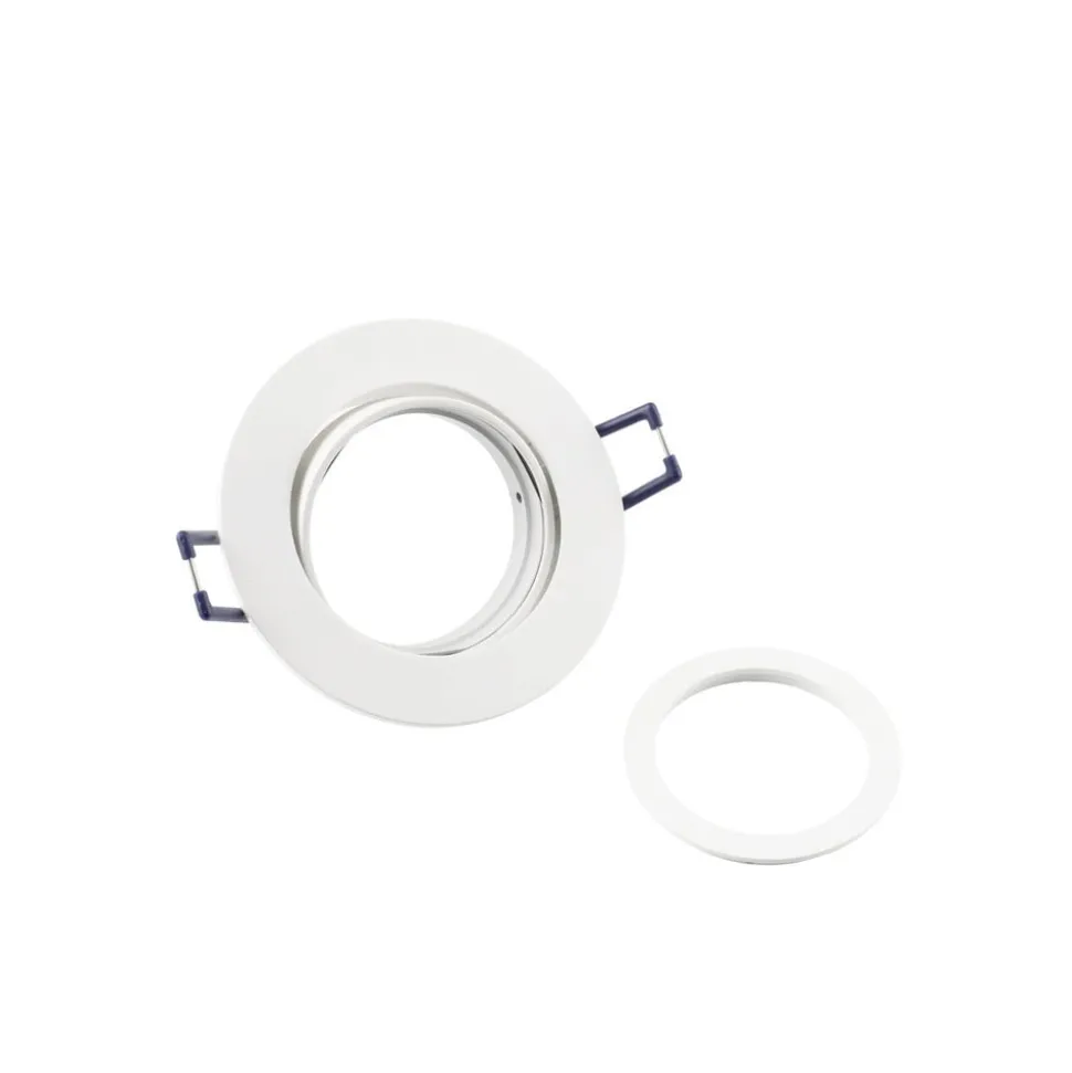 Samsola forsænket loftlampe, hvid, Ø 8 cm, metal