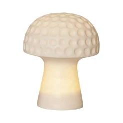 Sandy LED-solcellelampe, 24 cm, hvid, plast, svampeform