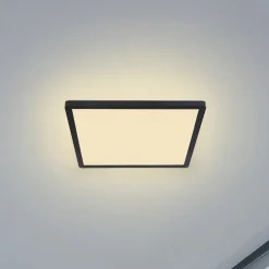 Sapana LED-loftlampe, kantet, kan dæmpes, sort