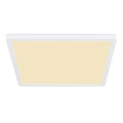 Sapana LED-loftlampe, kantet, kan dæmpes, hvid