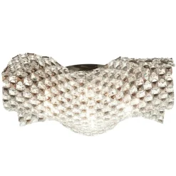 Saten loftlampe i krystal 56 cm