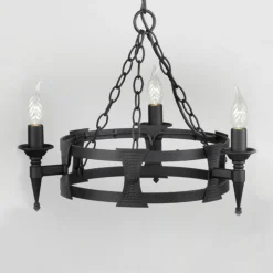 SAXON pendellampe med tre pærer, sort