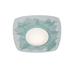 Scandi forest loftlampe, 58 cm, grøn, MDF-træ