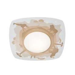 Scandi Savanne loftlampe, orange, 58 cm, træ