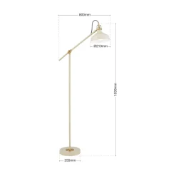 Schiller gulvlampe, khaki, metal, 153 cm høj, justerbar