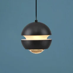 SCHÖNER WOHNEN LED-hængelampe Lini, sort, 1 lyskilde, 3.000K