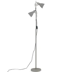 School gulvlampe med to spot, grå