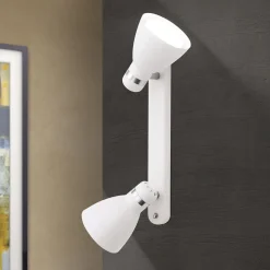 School loftspot, 2 lyskilder, hvidt