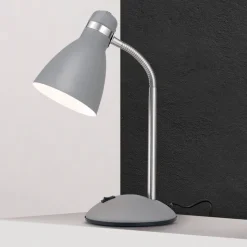 School skrivebordslampe, grå