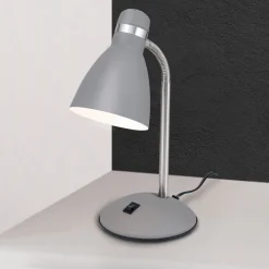 School skrivebordslampe, grå