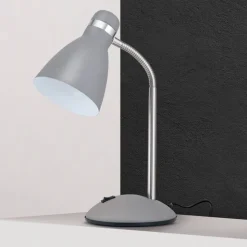 School skrivebordslampe, grå