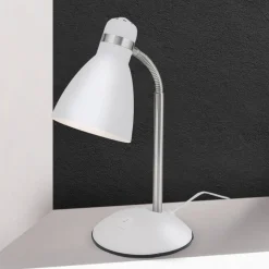 School skrivebordslampe, hvid