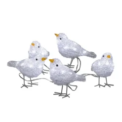 Sød udendørs dekoration LED-fuglekvintet