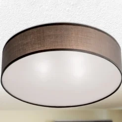 Seda stof-loftlampe, brun