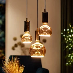 SEGULA floating globe G150 E27 6 W grå glas åben