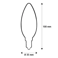 Segula LED Elegant Line E14 3W Stearinlys 2.700 K Glødetråd dæmpbar