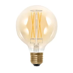 Segula LED-globepære E27 G95 5W 2.200K guld dæmpbar