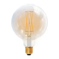 Segula LED-globepære E27 G125 5W 2.200K guld dæmpbar