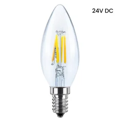 Segula LED-kertepære 24V DC E14 3W 927 Filament dæmpbar