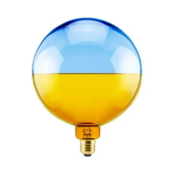 Segula LED-kugle Illusion, E27 G190 blå/gul 6W 1.900K dæmpbar