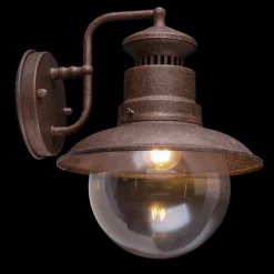 Sella udendørs væglampe i rustfarvet stål