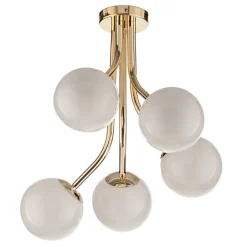 Selva loftlampe, 5 lyskilder offset, guld