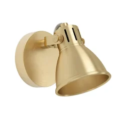 Seras vægspot, børstet messing-guld, 1-lys