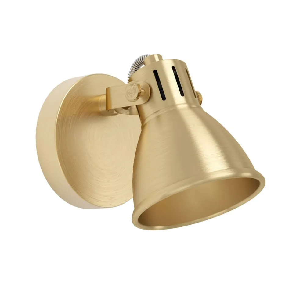Seras vægspot, børstet messing-guld, 1-lys