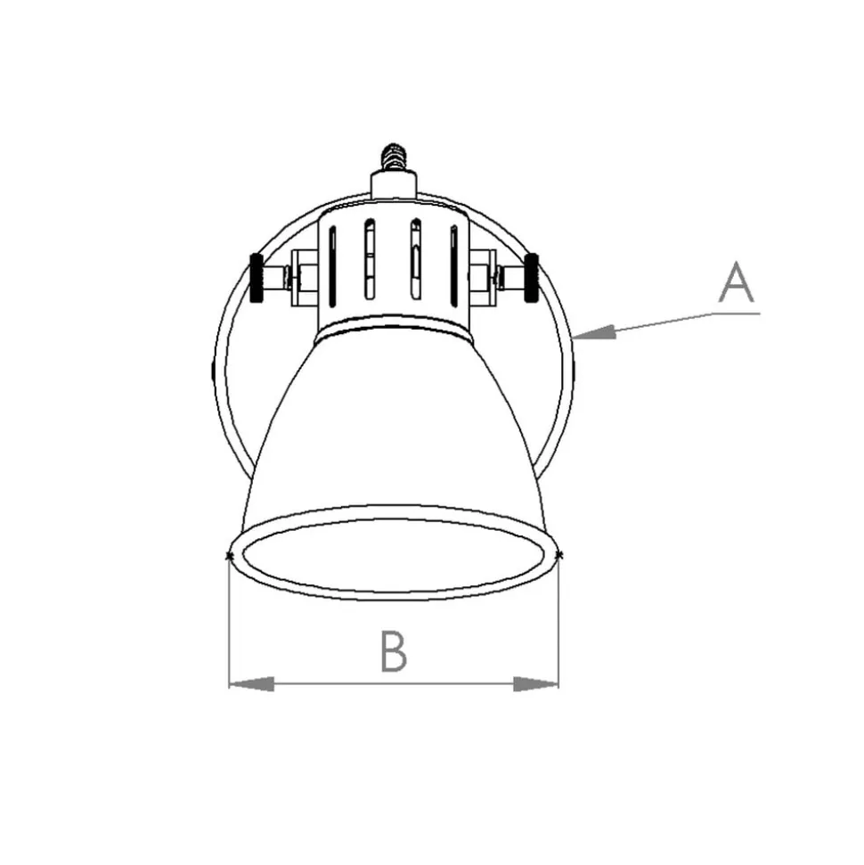 Seras vægspot, børstet messing-guld, 1-lys