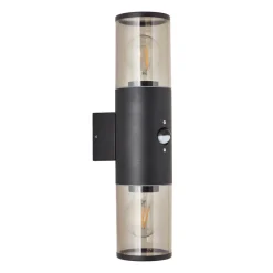 Sergioro udendørs væglampe, 2 lyskilder med sensor