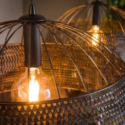 Setengah hængelampe 2 lyskilder, skærme som svampe