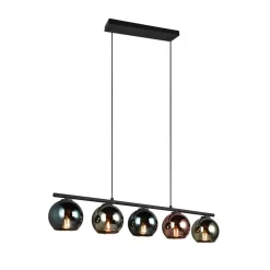 Sheldon hængelampe med 5 glaskugler