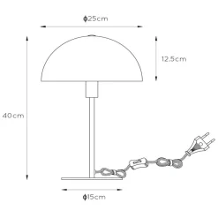 Siemon bordlampe i stål, Ø 25 cm, grøn