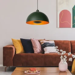 Siemon hængelampe af stål, Ø 40 cm, grøn